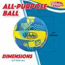 Wahu 100% Waterproof All-Purpose Pool Ball for Beach Volleyball, Soccer, and More, 6.5" Round Water Ball for Beach and Pool Sports Games