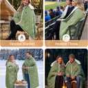 Heated Blanket Battery Operated, Portable Electric Heat Shawl Throw Hoodie, 70.8''X51.2''