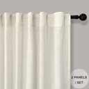 Pitalk 102 Inch Long Curtains 2 Panel for Living Room Dining Back Tab Loop Pocket Custom Natural Linen Sheer Ivory Cream Curtain for Bedroom Playroom Boho Farm House Cottage Core Decor 42 x 102 Length