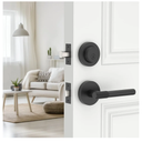 Amerdeco Front Door Lock Set with Double Cylinder Deadbolt, Black Exterior Entry Door Lever, Heavy Duty Entry Door Locksets for Left or Right Hand Exterior Door（Black 2 Pack）