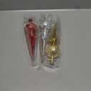 3Pcs Vintage Tree Topper Finial Christmas Tree Topper Plastic Hand- Painted Treetops for Xmas Home Holiday Party Decorations Ornament