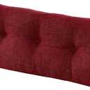 downluxe Indoor Bench Cushion for Indoor Furniture, Non-Slip Tufted Overstuffed Textured Foam Bench Seat Cushion, 1 Pack, 36" X 14" X 4", Red