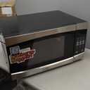 COMMERCIAL CHEF 1.4 Cubic Foot Microwave with 10 Power Levels, Small Microwave with Push Button, 1100 Watt Microwave with Digital Control Panels, Countertop Microwave with Timer, Stainless Steel