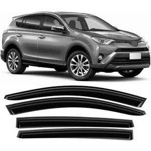 Tape-On Window Visors 4-Piece for 2013-2018 Toyota RAV4 Sun Rain Guard Shield Shade Smoke 94992