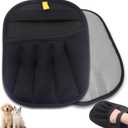 2 x Pet Hair Removal Glove, Electrostatic Five-Finger Design, Reusable Fur Remover for Cats, Dogs, Couch, Carpet, Car Seat (1PCS)