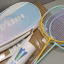 HIRALIY Badminton Set, 4 Badminton Rackets, 6 Birdies, 1 Carrying Bag