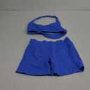 ABOCIW Workout Sets for Women 2 Piece seamless Halter Sports Bra Scrunch Butt Impact Shorts Gym Yoga Outfits (Medium, Electric Blue)