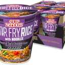 Nissin Cup Noodles Stir Fry Rice with Noodles, General Tso's Chicken, 2.68 Ounce (Pack of 6), By 2050