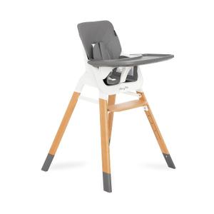 Dream On Me Nibble Wooden Compact High Chair in Light Grey | Light Weight | Portable |Removable seat Cover I Adjustable Tray I Baby and Toddler (252)