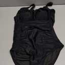 Aqua Eve One Piece Bathing Suit for Women Tummy Control Swimsuit Slimming Vintage Swimwear (Small, Black)