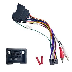 16Pin ISO Aftermarket Radio Harness Adapter Compatible with Chevrolet 2013-2016 GMC 2010-2017 with Audio Input SWC, 16Pin Android Car Stereo Wiring Harness with Reverse Cable