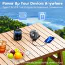 6000mAh Portable Handheld Misting Fan as Backup Power, 50ml XL Water Tank, 20H Runtime 3 Speeds, 180 Foldable Rechargeable Mist Fan for Travel, Outdoors, Makeup - Black