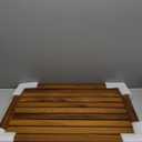 Teak Shower Mat, 24 x 18 inch Wood Bath Mat for Inside Shower, Premium Wooden Shower Floor Mat, Teak Wood Bath Mat for Bathroom Spa & Outdoor Use