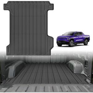Powerty Truck Bed Mat for 2019-2025 2026 Chevy Chevrolet Silverado/GMC Sierra 1500 Accessories 5.5FT Vehicle Bed All Weather Truck Bed Liner TPE Pickup Bed Mat Black