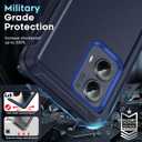 LeYi for Motorola Edge-2024-Case: Moto NOT FIT Edge 50/ G 5G 2024 3 in 1 Heavy Duty Rugged Cover, Shockproof Cell Phone Android Phone Funda para Edge2024 5G 6.6", Blue