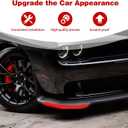 for Challenger Front Bumper Lip Splitter Protector Cover Trim for 2015-2023 Dodge Challenger Hellcat Red Exterior Accessories 2pcs