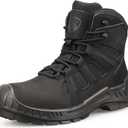 OUXX Men's Waterproof Composite Toe Work Boots, 6 Inch Safety Boot, Slip-Resistant Outsole, Metal Free, ASTM F2413-18 Rated, (OX4603) (Brown)