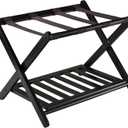 Winsome Reese Luggage Rack with Storage Shelf, for Guest Room, Bedroom, Foldable, No Assembly, Espresso