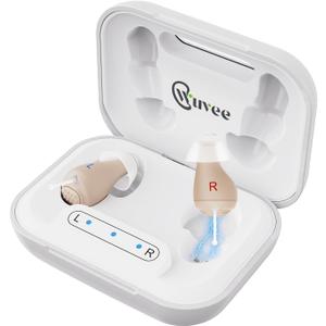 OTC Hearing Aids for Seniors, Rechargeable Hearing Aid Amplifiers Devices with Noise Cancelling Clear Sound, Superior Sound Quality for Adults Women Men Hearing Loss, Auto On/Off