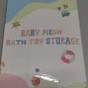 Criusia Extra Large Bath Toy Organizer with 3 Compartments and Multiple Pockets, Quick-Dry Mesh Bathtub Storage for Kids' Toys