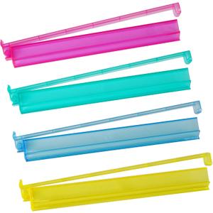 DNB Mahjong Rack Pusher Set - 4 Transparent Acrylic Mahjong Rack with Built in Pushers Set - Multi Color