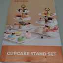 Kootek Dessert Cupcake Stand, 10pcs Dessert Table Display Set, 3 Tiered Cup Cake Holder Tower Stand Riser& Cookie Serving Trays for Wedding, Tea Party, Birthday, Baby Shower