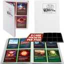 4 Pocket Trading Card Album- Matte White Binder w Side Loading Pockets, AntiTheft Anti-Drop- TCG Collector Storage Organizer for 160 Cards- Compatible with Pokmon, Yu-Gi-Oh!, MTG Magic The Gathering