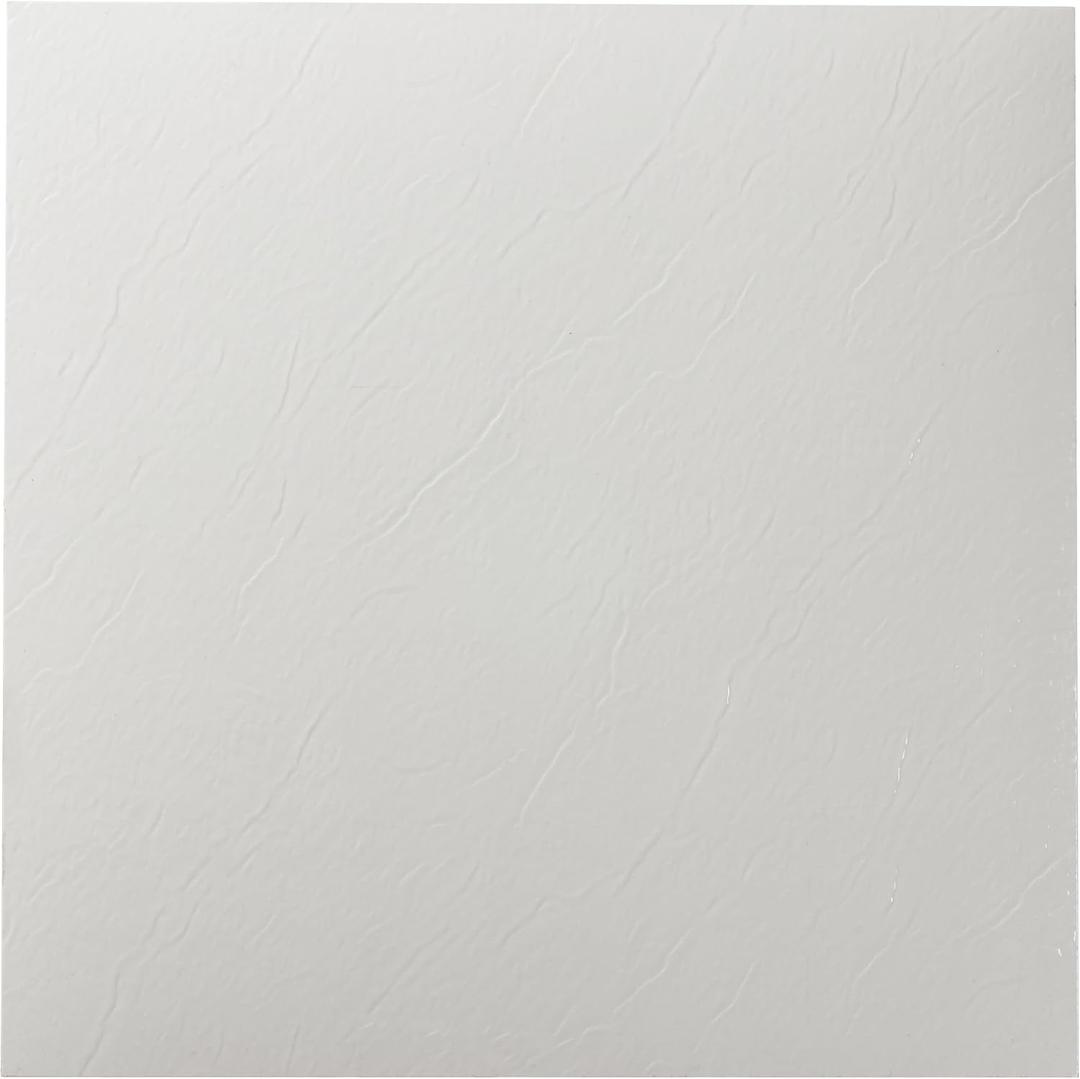 Nexus Self Adhesive 12-Inch Vinyl Floor Tiles, 20 Tiles - 12" x 12", White Slate Pattern - Peel & Stick, DIY Flooring for Kitchen, Dining Room, Bedrooms & Bathrooms by Achim Home Dcor 20-pack