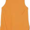 Amazon Essentials Women's Regular-Fit Sleeveless Layering Tank Top Crew Neck (Orange, M)