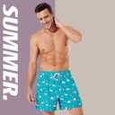 BRISIRA Mens Swim Trunks Bathing Suit 5 Inch Inseam Compression Liner Beach Swim Shorts Swimwear Quick Dry Zipper Pocket (S)