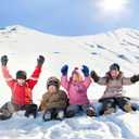 Geyoga 2 Pairs Kids Ski Gloves Waterproof Winter Mittens Warm Gloves Snow Mittens for Children
