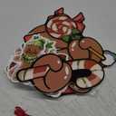 Gingerbread Man Christmas Tree Topper Head Arms and Legs Gingerbread Man Christmas Tree Candy Santa Hat Gift Ornaments Hanging Decorations for Funny Holiday Indoor Home Decorations Party Supplies