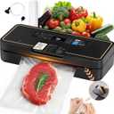 UPRUBE Vacuum Sealer with Easy Tear Cutter, 95kPa Food Saver Vacuum Sealer Machine for Food, 135W Fast Sealing, 9-in-1 Food Vacuum Sealer Machine with 10 ft Bag Roll for Meal Prep & Sous VideLIGHT