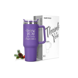 DLOCCOLD Thank You Gifts, Christmas for Coworkers, Employee Appreciation Gifts, Inspirational Birthday, Friends, Teacher, You Are Awesome, 40oz Tumbler with Handle, Purple