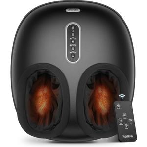 RENPHO Foot Massager with Heat, [2026 Upgraded] Birthday Gifts for Women Men Elderly, FSA Eligible Shiatsu Foot Massager for Plantar Fasciitis, Deep-Kneading, Air Squeezing Feet Massager, Size 12 DG