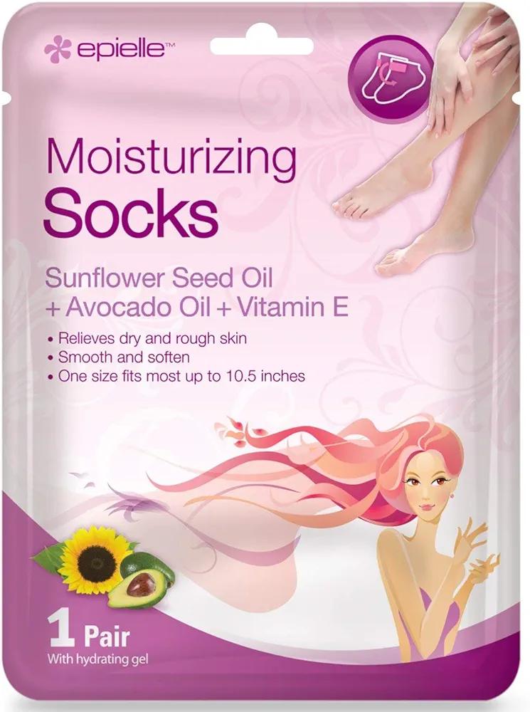 Epielle Moisturizing Socks, 1 Pair with Hydrating Gel (5Pack)
