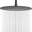 NearMoon Rain Shower Head, Ultra-Thin Design-Pressure Boosting, Awesome Some Experience, High Flow Stainless Steel Rainfall Head (16 Inch, Matte Black)