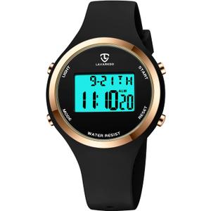 BEN NEVIS NN Watches for Women, Digital Watch Womens Outdoor Sport with Alarm/Stopwatch/Chronograph/Back Light, Gifts for Teen Girls/Women (01-Black)