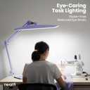 Neatfi LED Desk Lamp, 2200 Lumens, 24W, 20-Inch Wide Head (Lavender)
