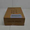 3-Tier Utility Rolling Cart with Cover Top Board, Mobile Utility Cart with Lockable Casters Multi-Functional Storage Trolley for Office, Bathroom, Kitchen, Garden, Laundry Room (Green)