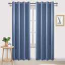 DWCN Dusty Blue Blackout Curtains for Windows, W52xl84 Inches Long, 2 Light Blocking Privacy Protection Drapes for Living Room, Bedroom, Dining Room, Kitchen
