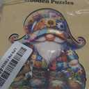 Hlison Wooden Jigsaw Puzzles, Gnome Wooden Puzzles for Adults with Unique Shape, Medium 10.3"x11.8" Wooden Puzzles with Exquisite Wooden Box Packaging