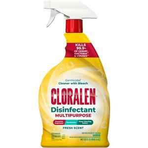 Cloralen All Purpose Cleaner with Bleach Spray - 32 fl oz - Fresh Scent - 3-in-1 Multipurpose Cleaner Spray - Deep Cleans, Eliminates Stains & Degreases