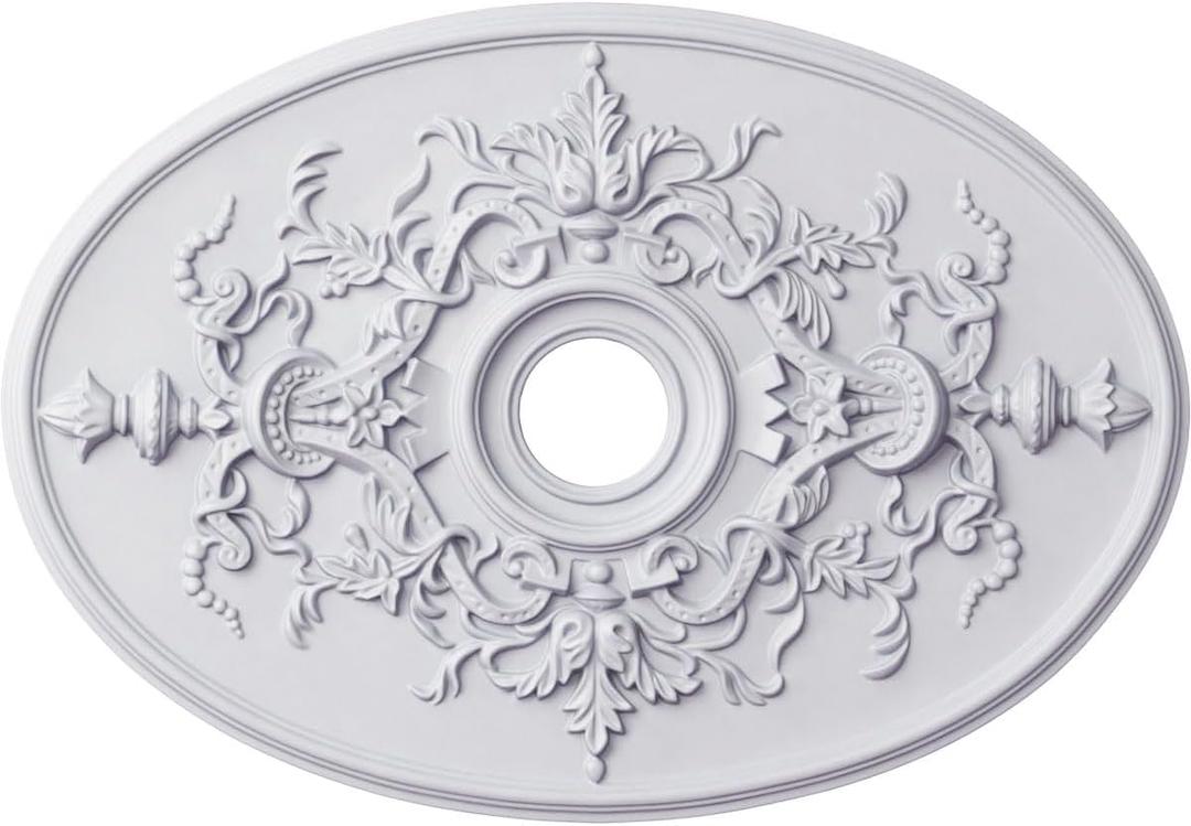 Ekena Millwork CM21X30AL 21 1/4-Inch W x 30 3/4-Inch H x 1 5/8-Inch P Alexa Ceiling Medallion