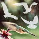 Window Decals to Prevent Bird Strikes, 32 pcs Bird Window Clings Anti Collision Window Sticker for Glass Door