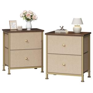 DUMOS Nightstand Set of 2, Bedroom Bedside Table with Storage