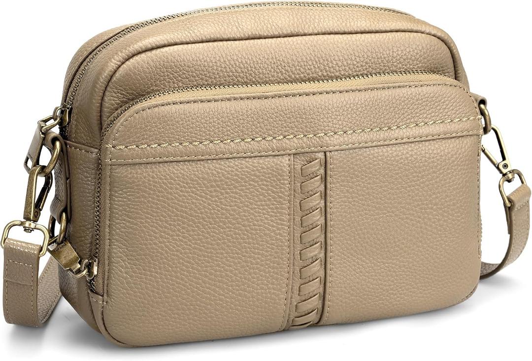 befen Genuine Leather Crossbody Bag for Women Anti Theft Purse and Hangbags with Built in RFID Wallet