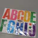 24 Sheets Letter Stickers Bulletin Board Letters Large 4 Inch Vinyl Alphabet Stickers Big ABC Numbers Peel and Stick for Poster Board Classroom Mailbox Crafts Window Door Decoration (Colorful)
