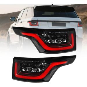 Pair Tail Lights Assembly w/Bulbs Compatible with Range Rover Sport 2014-2018 Rear Tail Lamp Taillight Left & Right Replace LR043974 LR043976