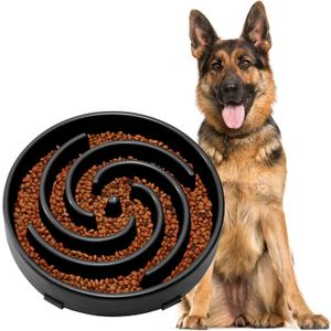 JASGOOD Slow Feeder Dogs Bowl for Large Medium Dogs,Anti-Gulping Pet Slower Food Feeding Bowls Stop Bloat,Preventing Choking